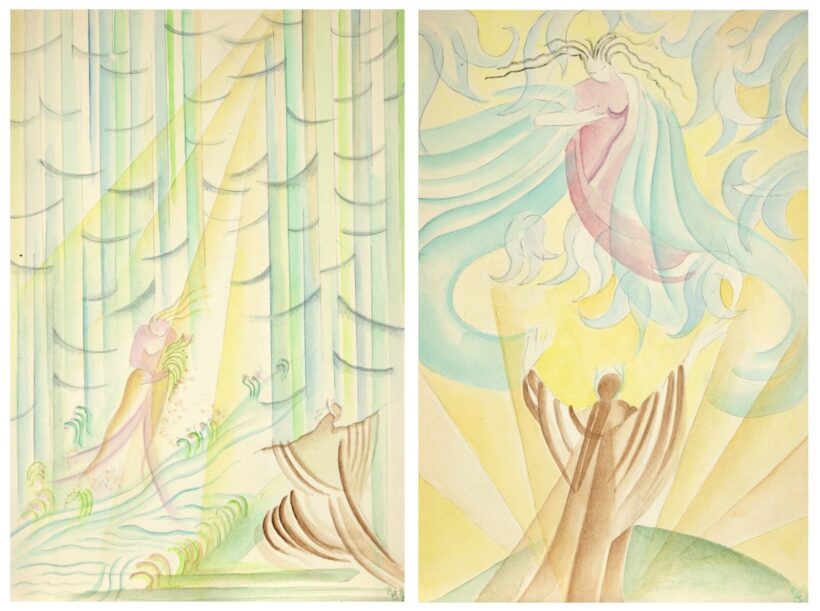 Ruttkay György (1898-1975): Illusztráció Dante isteni színjáték Purgatórium sorozathoz – 2 műalkotás, 1963
