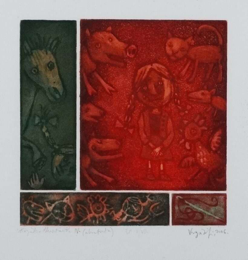 Varga Zsófia (1974-) : Kányádi illusztráció I, III, IV, V, VI. - Image 3