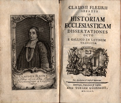 Antik könyvek. (Fleury, Claude) Antik könyvek. (Fleury, Claude): Claudii Fleurii Abbatis In Historiam Ecclesiasticam. Dissertationes Octo e Gallico In Latinum Traductae.