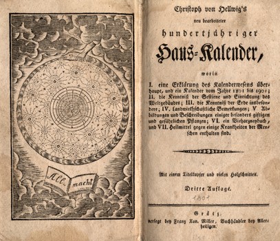 Antik könyvek. Hellwig, Christoph Antik könyvek. Hellwig, Christoph: Christoph von Hellwig's neu bearbeiteter hundertjähriger Haus-Kalender...