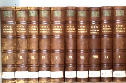 Cantu, Cesare Cantu, Cesare: Histoire universelle -- truduite par Eug. Aroux et Piersilvestro Leopardi revue par (...). III. édition. 1-19. kötet. Teljes.