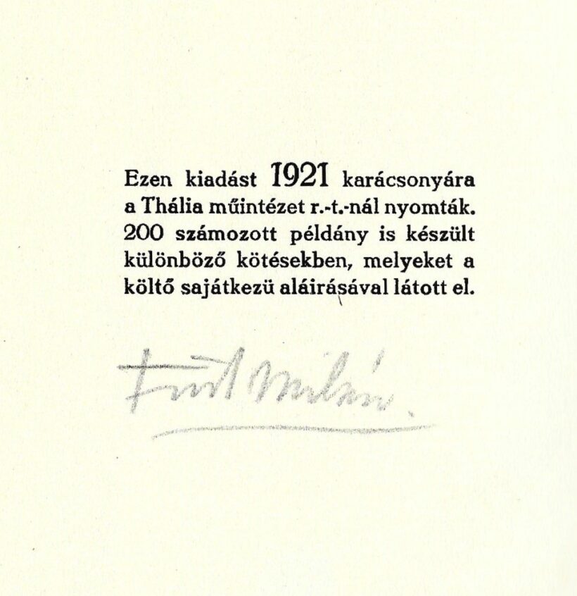 Füst Milán Füst Milán: Az elmúlás kórusa. Aláírt példány.
