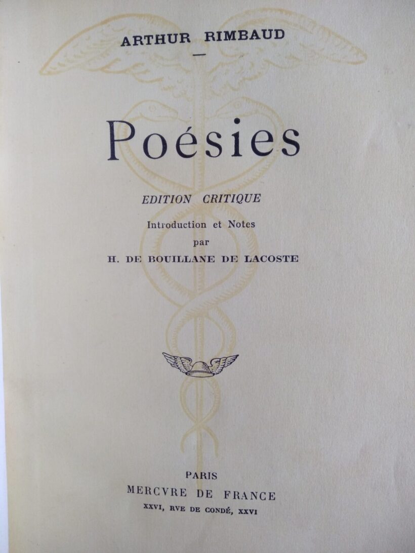 Rimbaud, Arthur Rimbaud, Arthur: Poésies.