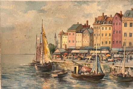 Kádár jelzéssel Kádár jelzéssel: Városi kikötő vitorlásokkal. J.j.l.