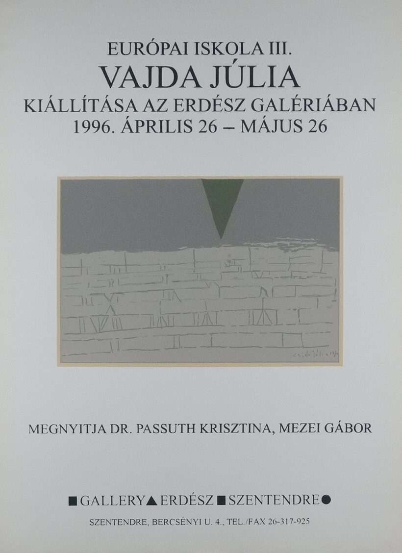 Vajda Júlia (1913-1982): Kiállítási plakát 1996