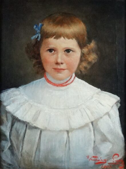 Kubányi Lajos, (1855-1912): Lány portré 1903