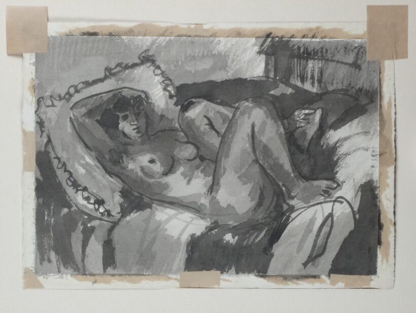 Szilvásy Nándor (1927-2011): Esős utca / Akt - Image 2
