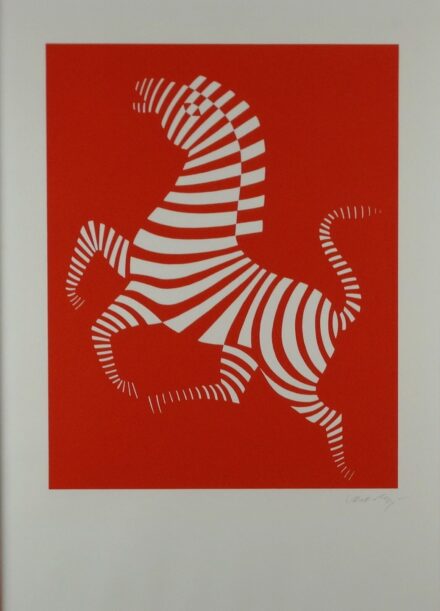 Vasarely, Viktor (1906 - 1997): Vörös zebra