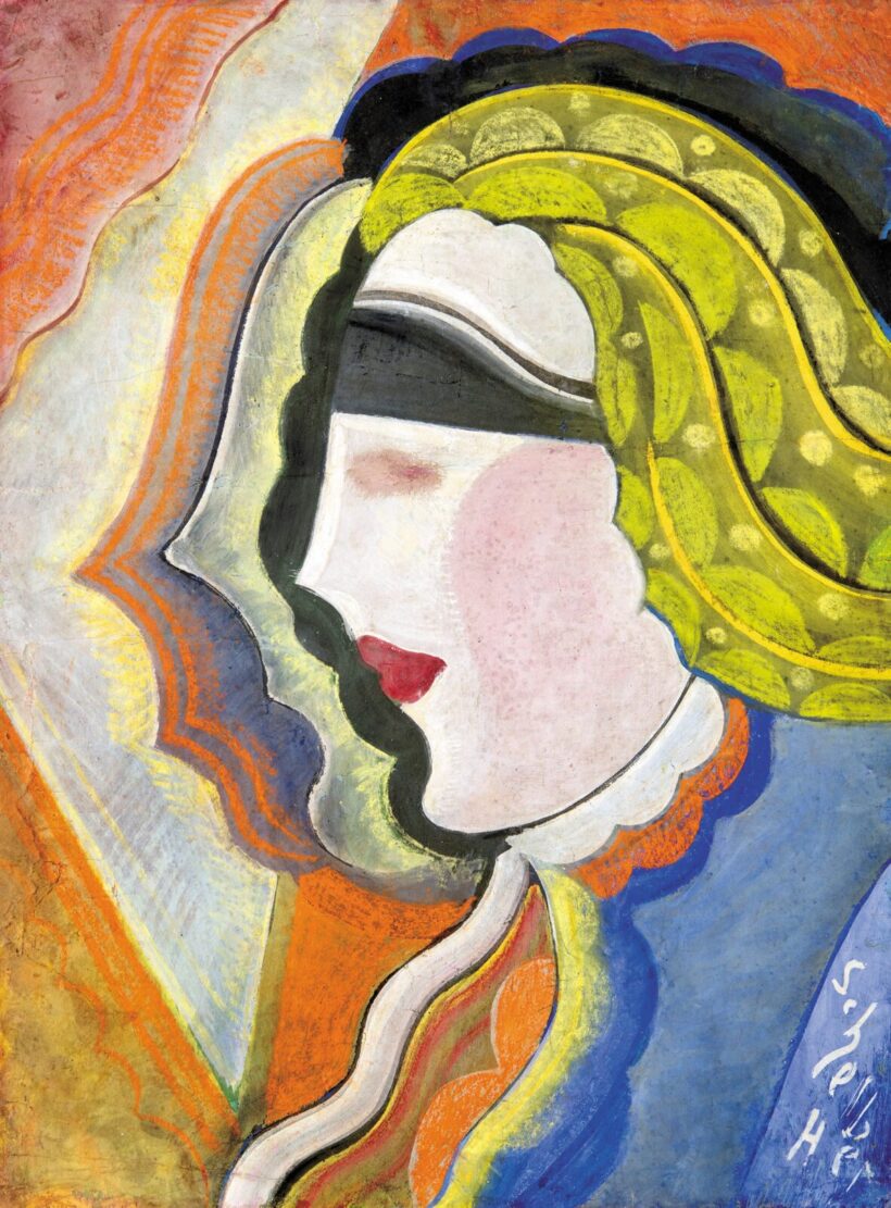 Scheiber Hugó (1873-1950): Női portré, 1930-as évek