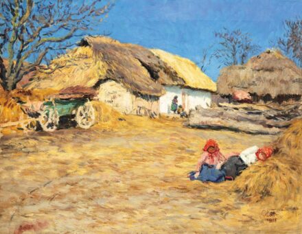 Glatz Oszkár (1872-1958): Cséplés (Tröskning), 1927