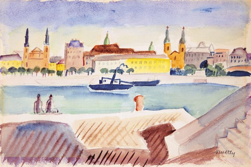 Kmetty János (1889-1975): Folyóparti részlet