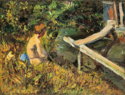 Czóbel Béla (1883-1976): Fiú a patakparton, 1902 körül