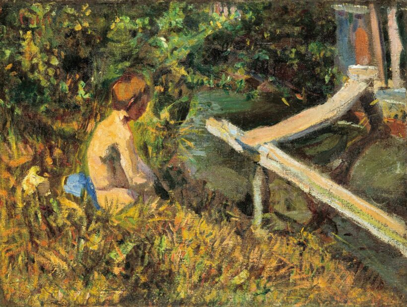 Czóbel Béla (1883-1976): Fiú a patakparton, 1902 körül
