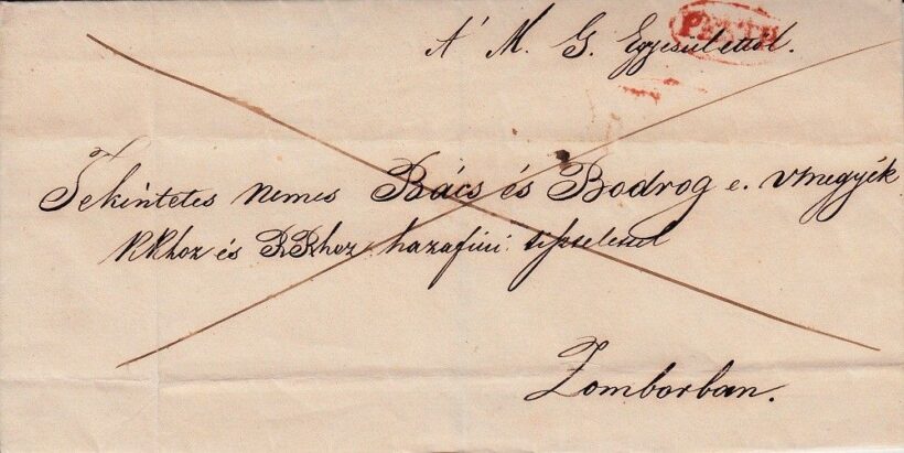 1843. Franco, piros "PESTH" - Zombor