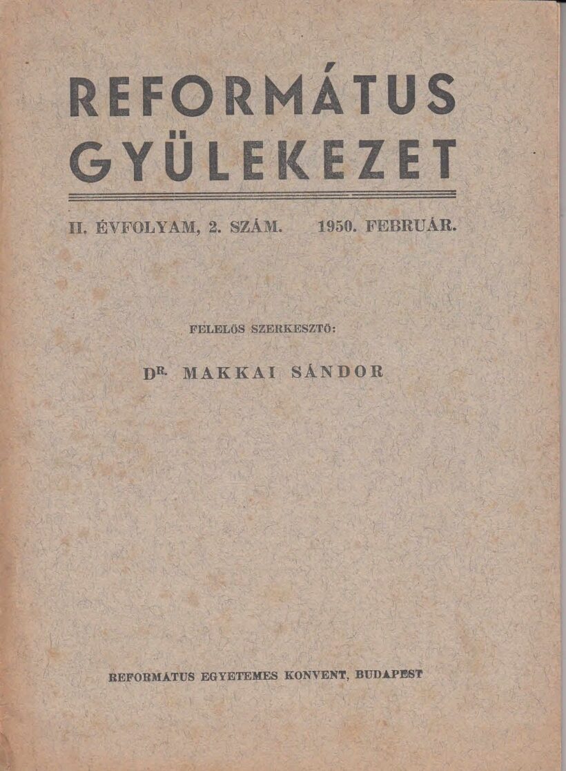 1950 Református gyülekezet / II. évfolyam 2. szám