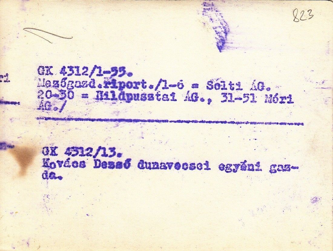 cca 1955. Hidaspusztai Állami Gazdaság, Kovács Dezső dunavecsei egyéni gazda MTI mezőgazdasági riport sajtófotó, feliratozva, 13x10 cm - Image 2
