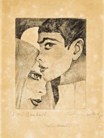 Christian Schad (Miesbach, 1894 - Stuttgart, 1982) - Szerelmespár, 1965