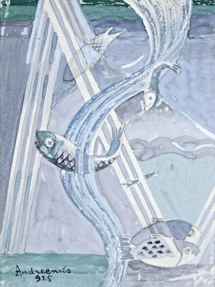 Michel Andreenko (Odessza, 1894 - Párizs, 1982) - Halak, 1925