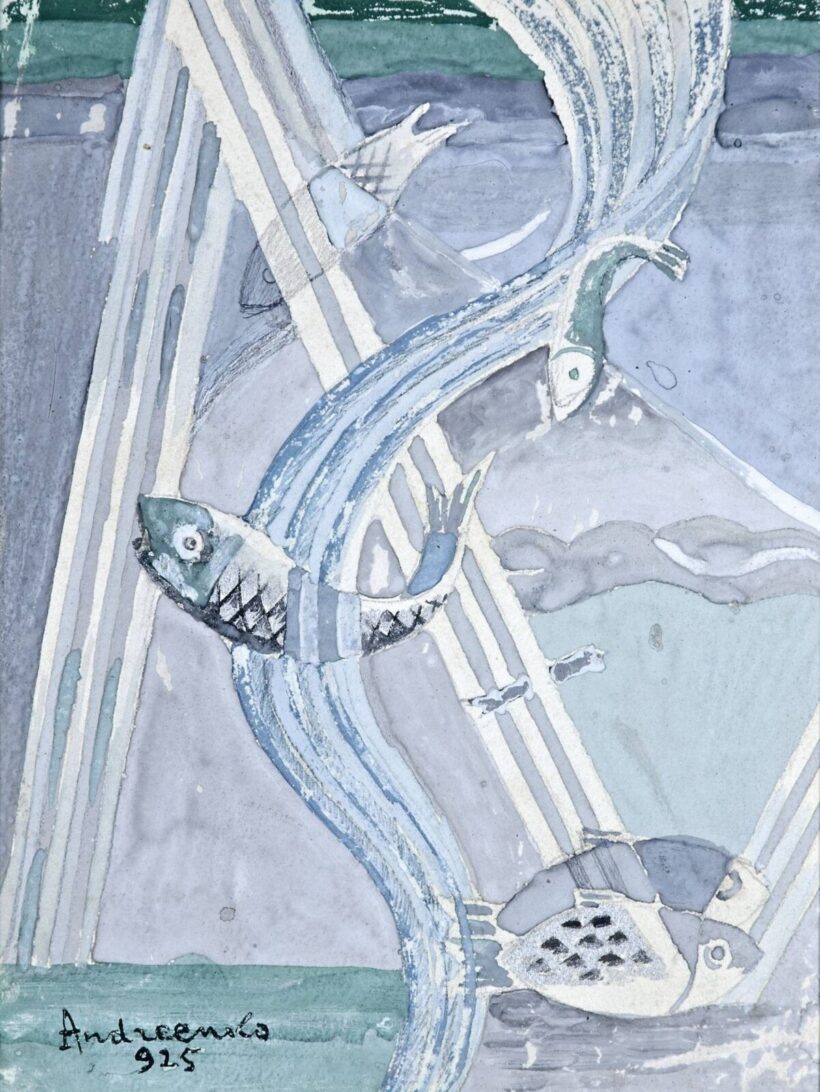 Michel Andreenko (Odessza, 1894 - Párizs, 1982) - Halak, 1925