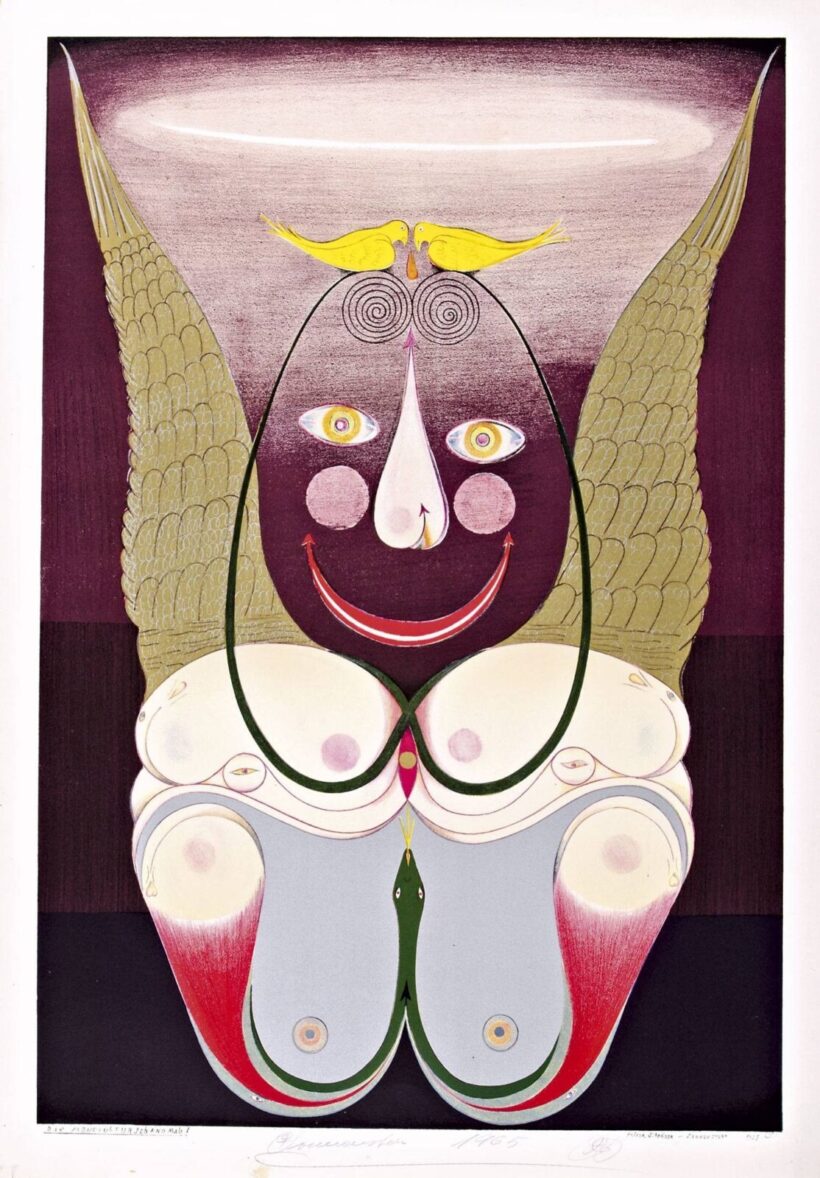 Friedrich Schröeder-Sonnenstern (Tilsit, 1892 - Berlin, 1982) - Das Mondkulturschandmal! 1965
