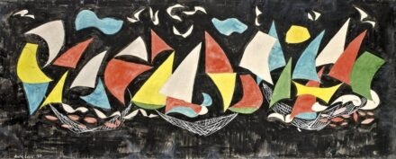 Bartha László (Kolozsvár, 1908 - Kőszeg, 1998) - Vitorlás kompozíció, 1959