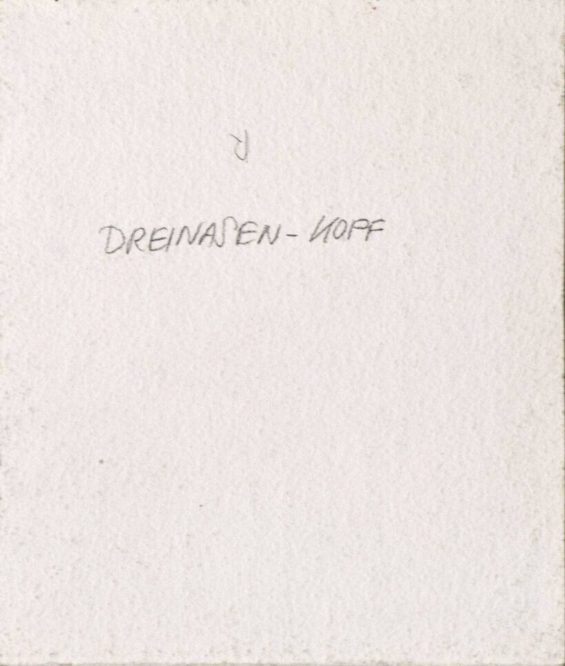Hans Krenn (Innsbruck, 1932 - Bécs, 2007) - Három orrú fej, 1975 - Image 2