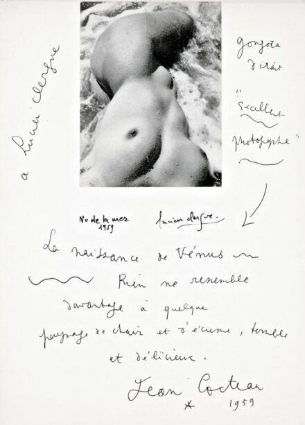 Jean Cocteau & Lucien Clergue JC (Maisons - Laffitte, 1889 - Milly - la - Foret, 1963) & LC (Arles, 1934 - Nimes, 2014) - Vénus, 1959