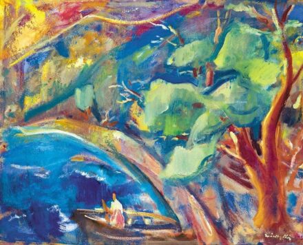 Márffy Ödön (1878-1959) Tó partján, 1948 körül