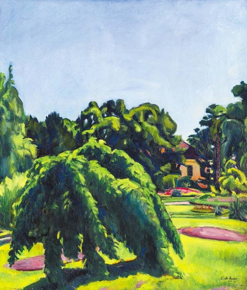 Erős Andor (1889-1915)  Műkerti részlet (Kecskemét), 1914