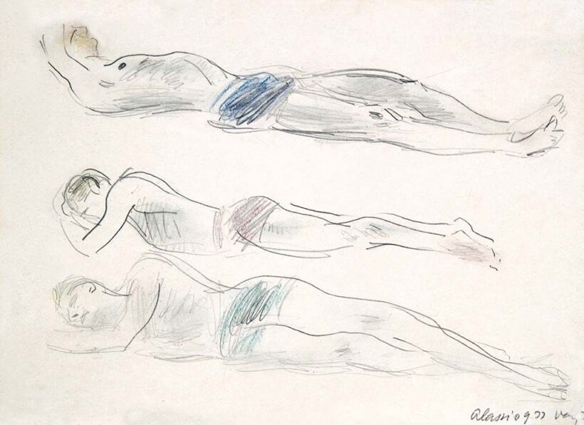 Vaszary János (1867-1939) Alassioi strandolók, 1933