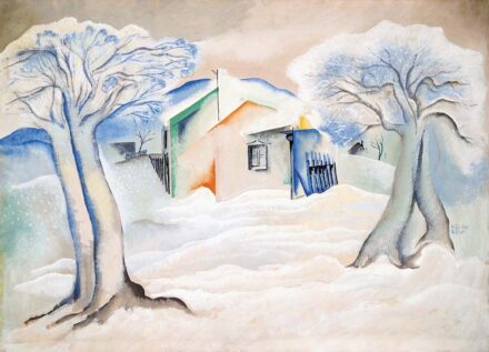 Kádár Béla (1877-1956) Téli  táj, 1930-as évek eleje