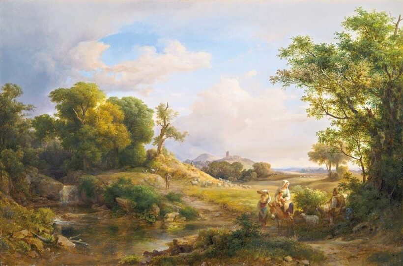 Id. Markó Károly (1793-1860) Itáliai táj, 1857