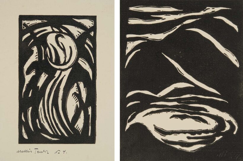 Mattis Teutsch János (1884-1960) Kompozíció - No 4.    2. kép: Táj tóval, 1919