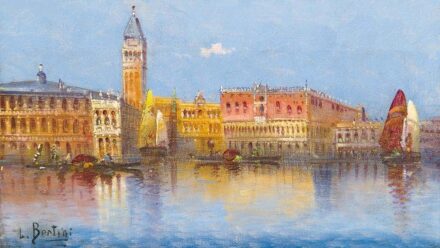Kaufmann, Karl (1843-1901) Velencei részlet a Dózse Palotával