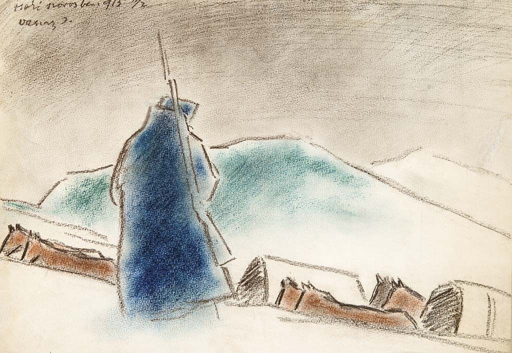 Vaszary János (1867-1939) Magányos katona, 1915