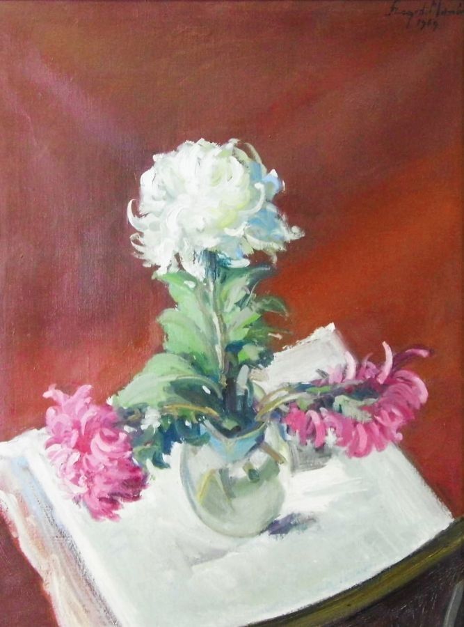 Szegedi Molnár Géza(1906-1970):Virágcsendélet