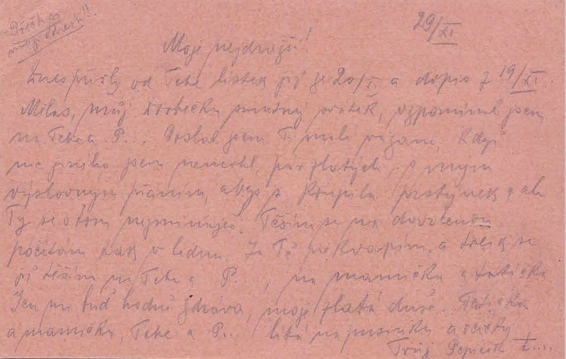 46-1553 1915 Tábori postai levelezőlap "M.Kir. 9. Népfelkelő Pk. " körpecséttel - Image 2