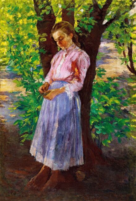 Bihari Sándor:Kislány fa alatt, 1907