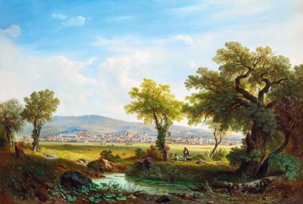 Johann Varrone:Pécs látképe, 1859