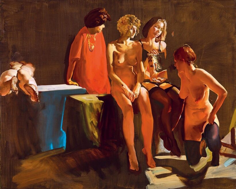 Csernus Tibor:Műteremben (A tükör), 1990