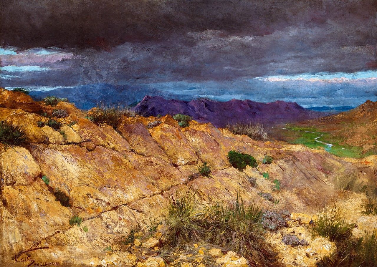 Vastagh Géza:El Kantara (Algír sivatagi város) látképe, 1898