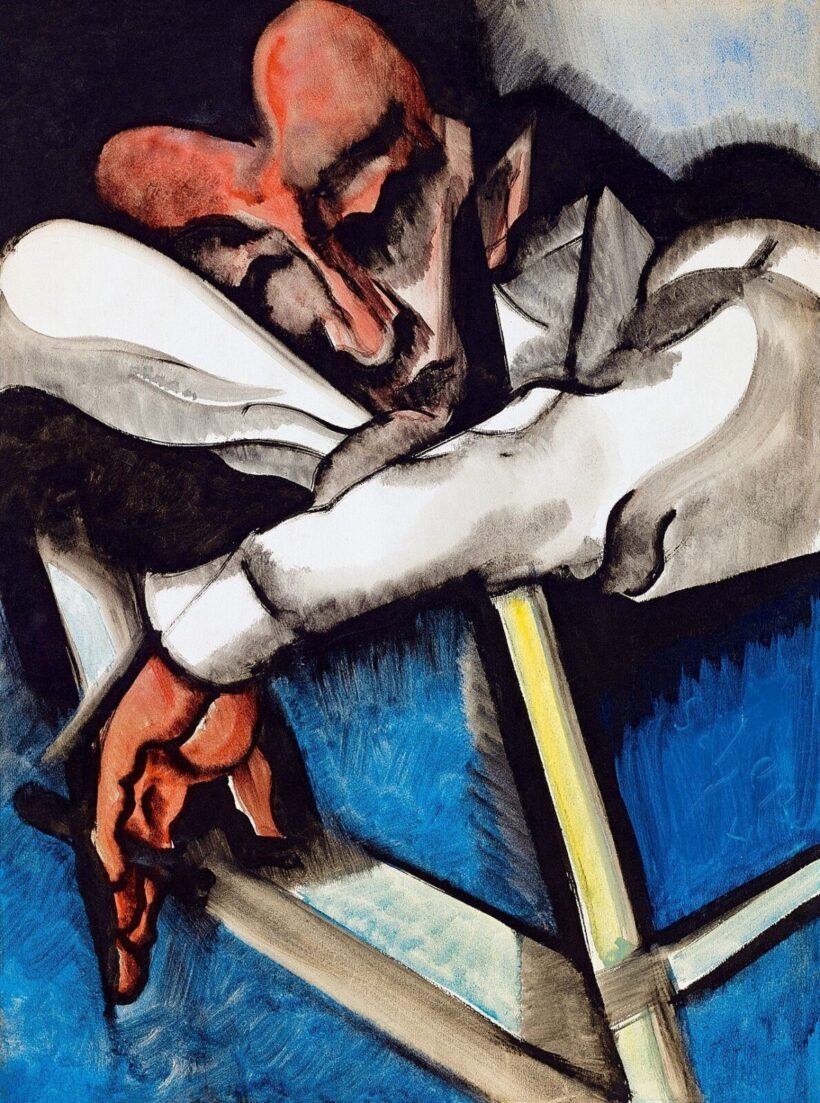 Scheiber Hugó:Széken ülő férfi, 1930-as évek