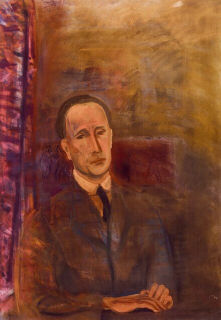 Bernáth Aurél:Barna ruhás férfi (Férfi barna ruhában; Önarckép barna ruhában), 1934