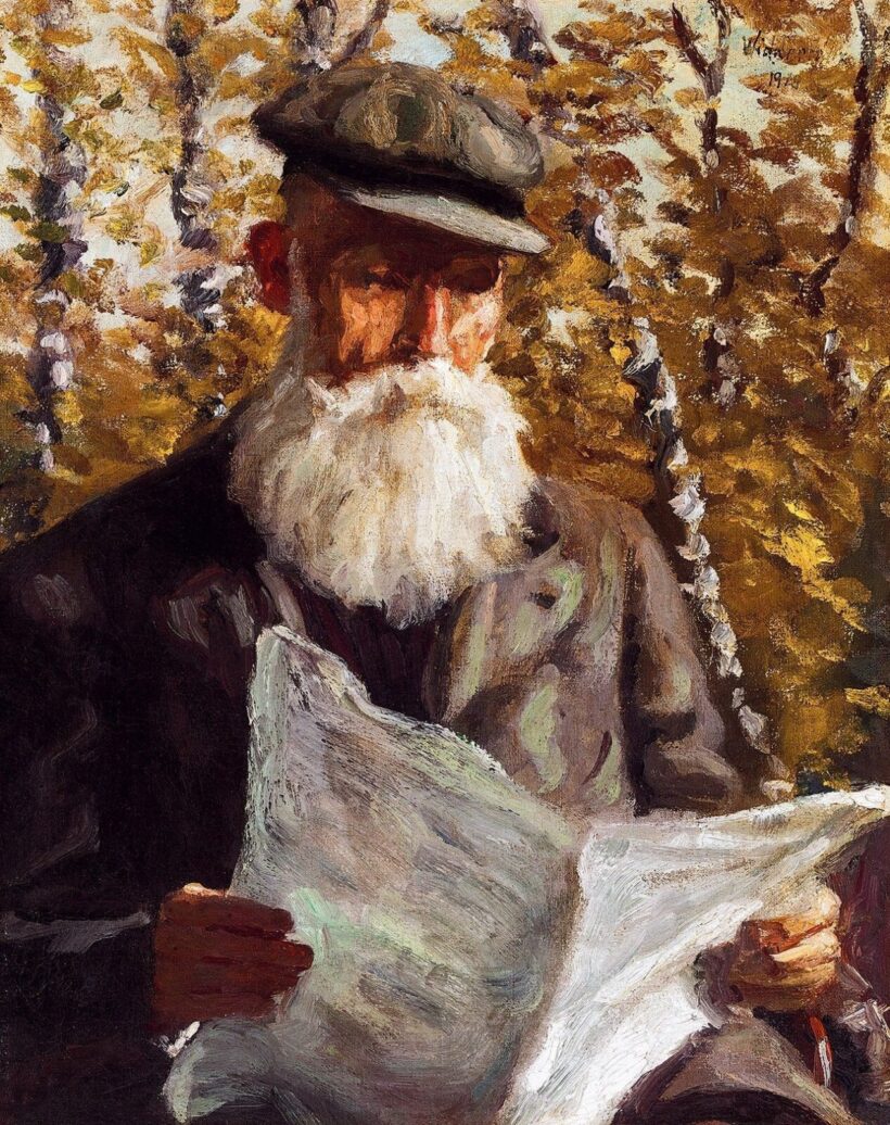 Widder Félix:Újságolvasó (Mednyánszky László), 1919