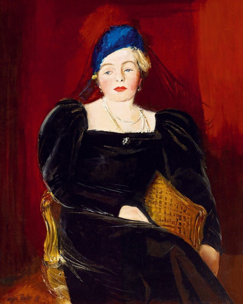 Sergius Pauser :Hölgy bársony ruhában, 1939