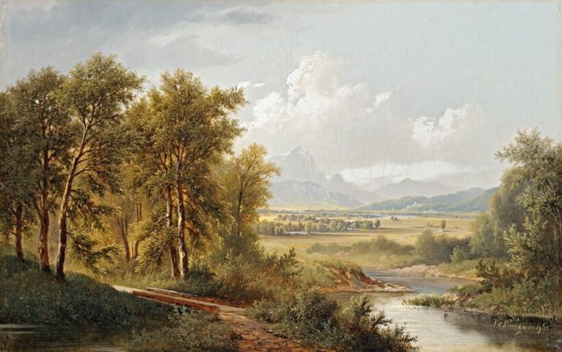 Burgartzky, Josef (működött 1875-1900 között Ausztriában): Folyóparti táj
