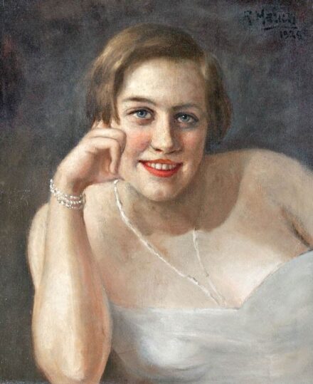 Marich, R. jelzéssel : Art deco leány, 1925