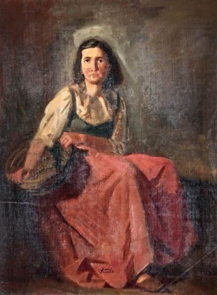 Szüle Péter (1886-1944): Leány kosárral