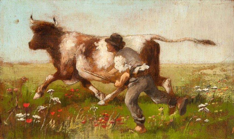 Kaufmann, Adolf (1848-1916): Pásztorlegény a mezőn