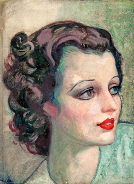 Gábor Móric (1889-1987): Art deco lány